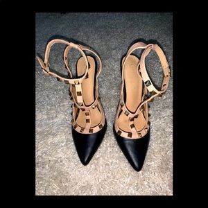 Lola shoetique black studded heels